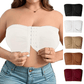 🔥Plus Size Strapless Front Buckle Breathable Bra