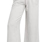 Women's High Waist Drawstring Wide Leg Linen Pants