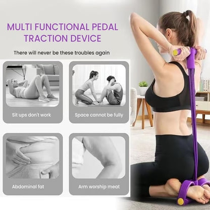 🔥Last Day Special Price £7.99!!⚡8-Tube Multifunction Pedal Resistance Band Trainer