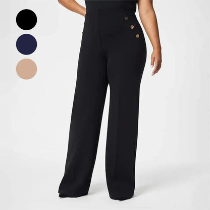 🔥Hot Sale 49% OFF🔥High Stretch Tummy Control Button Wide Leg Pants