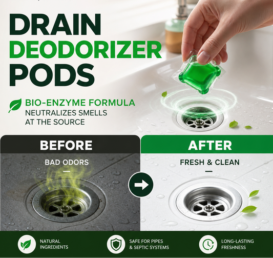 💧 50% OFF! Drain Deodorizer Pods – Bio‑enzyme formula neutralizes smells at the source.🚰✅