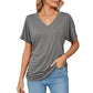 💕Big Promotion- 50% OFF🌷V-Neck Solid Color Loose Ladies Tops