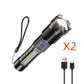 BIG SALE💥Outdoor lighting white laser flashlight with cob warning side work light