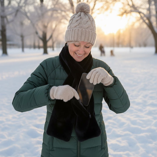 Holiday Mega Sale Save 49%🔥The Coziest Fox-like fur Scarf with a Hidden Zipper Pocket