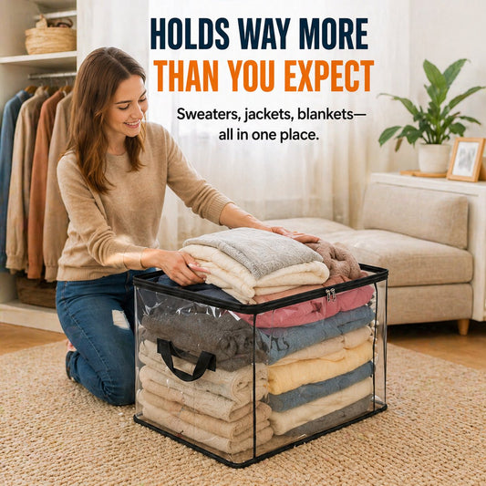 🎁 Hot Sale 49% OFF❤️ Buy 2 Get 1 Free📦Large Heavy-Duty Thick Plastic Clear Storage