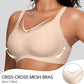 🎉🏆️Women Wireless V Neck Crossover Comfortable Bralette Supportive Bra
