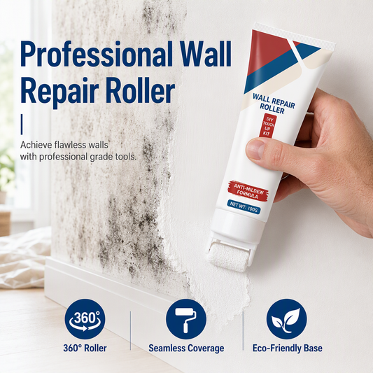 🧱🖌️✨Waterproof Wall Repair Paste with Integrated Small Roller Brush