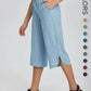 👖 Women's High Waisted Wide Leg Yoga Capris with Pockets –   Loose Comfy for Hiking, Gym, Travel & Outdoor Workout ☀️