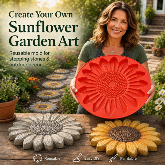 🔥Last Day 50% OFF🌻Reusable Sunflower Stepping Stone Mold