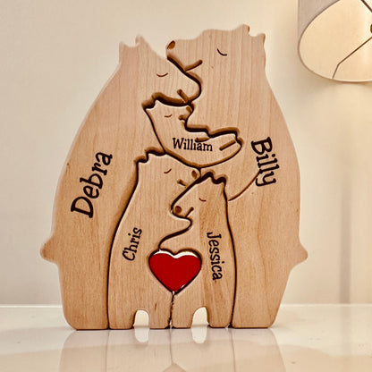 Wooden Bears Family - Wooden Pet Carvings