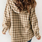 ☘️50% OFF🔥Women's Fall Thickened Flannel Long Sleeve Plaid Jacket Coat with Hood