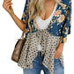 🌸Summer Sale 49% OFF🌸Women's Floral Kimono Ruffle Sleeve Tie Cardigans Flowy Boho Loose Cover Ups