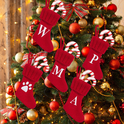 Christmas Letter Stocking Candy Bag Christmas Tree Ornaments Table Decorations