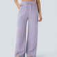 🔥Summer Sale-50% OFF✨High Waisted Drawstring Pocket Wide Leg Casual Linen-Feel Pants