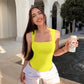 Hot Sale 60% off 🩱Sexy Square Neck Sleeveless Tummy Control Tank Tops Bodysuits