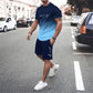 🏖️Summer Cool Deal: 50% OFF!!😎Men's Gradient Color T-Shirt & Shorts Set