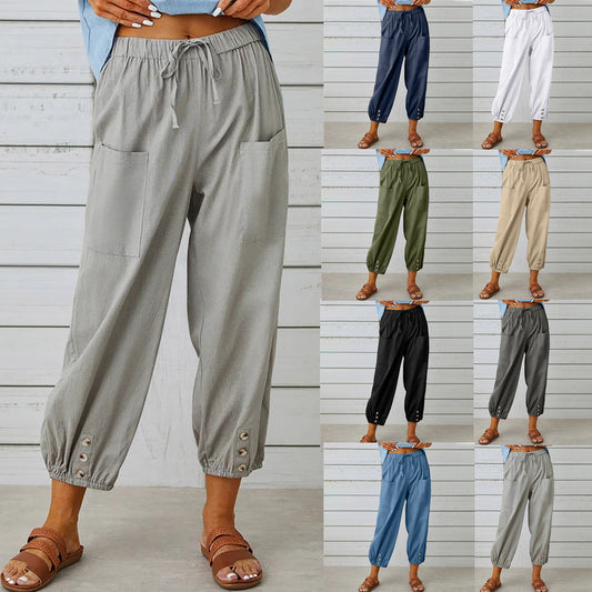 💎 53% OFF! 💎 2026 New Women's Summer Cotton Linen Wide-Leg Pants – Breathable, Wrinkle-Free & Relaxed Fit 🍃