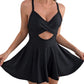 💥Last Day Special Sale 60% OFF🩱Women's Cutout One Piece Skirt Swimsuit