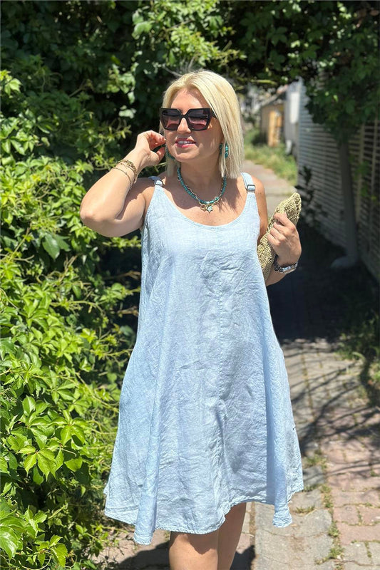 🎁Hot Sale 50% OFF🌺Women’s Casual Round Neckline Sleeveless Dress