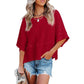 🔥Hot Sale 55% off🔥Women's Summer Casual Crewneck Batwing Half Sleeve Tee
