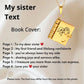 My Book Necklace for Daughter,Son or Lover, Birthday Day Gift Graduation Jewelry of Love