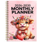 ⚡50% OFF! Almost Gone💥🐮Highland Cow (2026-2030) 5-year Calendar 📅  annual calendar planning, month labels