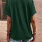 Women's Dailywear Casual Button Pullover V-Neck Short Sleeve Shirt