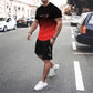 🏖️Summer Cool Deal: 50% OFF!!😎Men's Gradient Color T-Shirt & Shorts Set