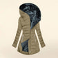 🔥❄️HOT SALE 49%🧥 Women's Hooded Mid-Length Winter Coat with Plush Lining