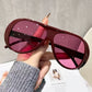 🔥Hot Sale🔥Lightweight Oversized Retro Shield Sunglasses, UV400 Protection Retro Square Shades, Comfortable Fit for All Face Shapes