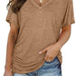 💕Hot Sale - 49% OFF🌷V-Neck Solid Color Loose Ladies Tops