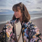Women's Winter Vinatge Warm Floral Printed Loose Coat