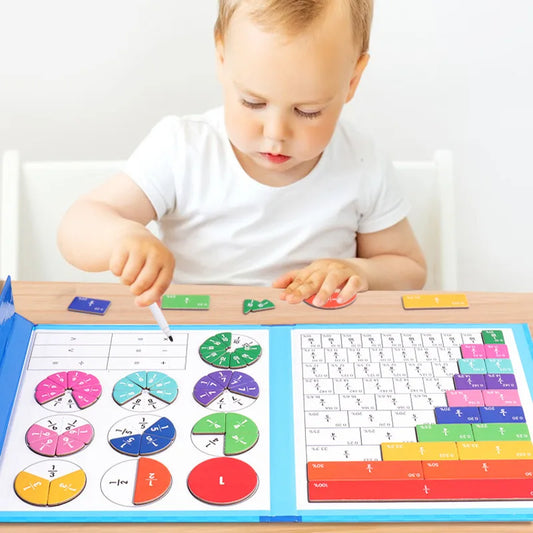 🔥LAST DAY SALE 49% OFF🏅Educational Magnetic Book Fraction Puzzle