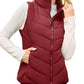Limited Time Sale🔥Womens Sleeveless Zip Up Outerwear Stand Collar Quilted Puffer Vest