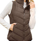 Limited Time Sale🔥Womens Sleeveless Zip Up Outerwear Stand Collar Quilted Puffer Vest