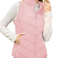 Limited Time Sale🔥Womens Sleeveless Zip Up Outerwear Stand Collar Quilted Puffer Vest