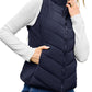 Limited Time Sale🔥Womens Sleeveless Zip Up Outerwear Stand Collar Quilted Puffer Vest