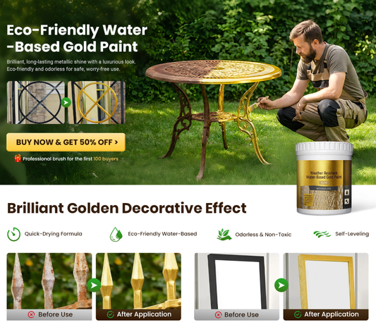 🎨Hot Sale 50%OFF🏡Eco-friendly Water-based Gold Paint