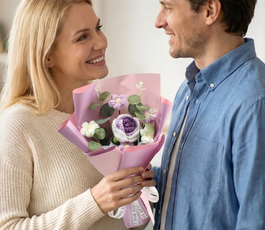 💕Mother's Day Special Sale 50% OFF!💕Handmade Delicate Crochet Flower Bouquet