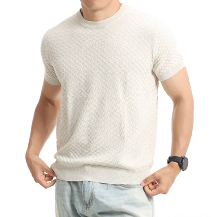🔥Big Sale 50% OFF🔥Summer Knit Textured Men's Tee