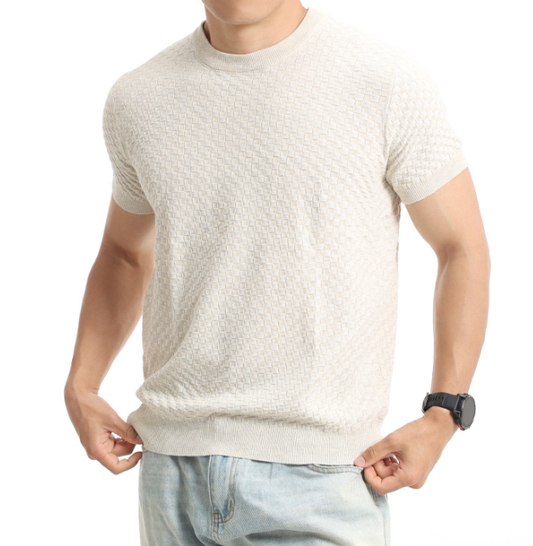 🔥Big Sale 50% OFF🔥Summer Knit Textured Men's Tee