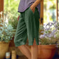 📢Limited-time 50% OFF👖Women's Casual Solid Color Pocket Capri Pants