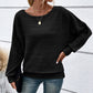 ⏳Time-limited Special 50% off⏰Solid Round-Neck Striped Top with Long Sleeves