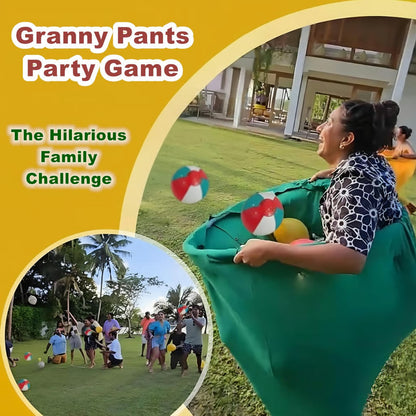 🎯 60% OFF HOLIDAY SALE! ✨ Granny Pants Ball Game - Hilarious Family Party Game with Elastic Waistband🤣