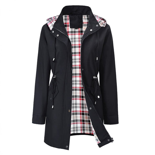 🧥LAST DAY SALE 50% OFF🌧️💧Ultimate Plaid Waterproof Jacket for Women🍃