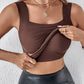 🔥NEW ARRIVALS!🔥💐Women's U Neck Thermal Tank Tops with Built-In Bra