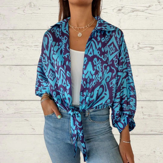 🔥BUY 2 GET 10% OFF💝Knotted Lapel Cardigan Shirt Jacket