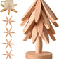 🔥Christmas Early Discount 49% Off✨Natural Tree Trivet Set - 4 Wooden Trivets & 1 Stand Like a Christmas Tree