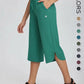 👖 Women's High Waisted Wide Leg Yoga Capris with Pockets –   Loose Comfy for Hiking, Gym, Travel & Outdoor Workout ☀️