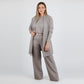 💞Hot Sale💞Elegant 3-piece Set Including Long Cardigan, Top and Pants